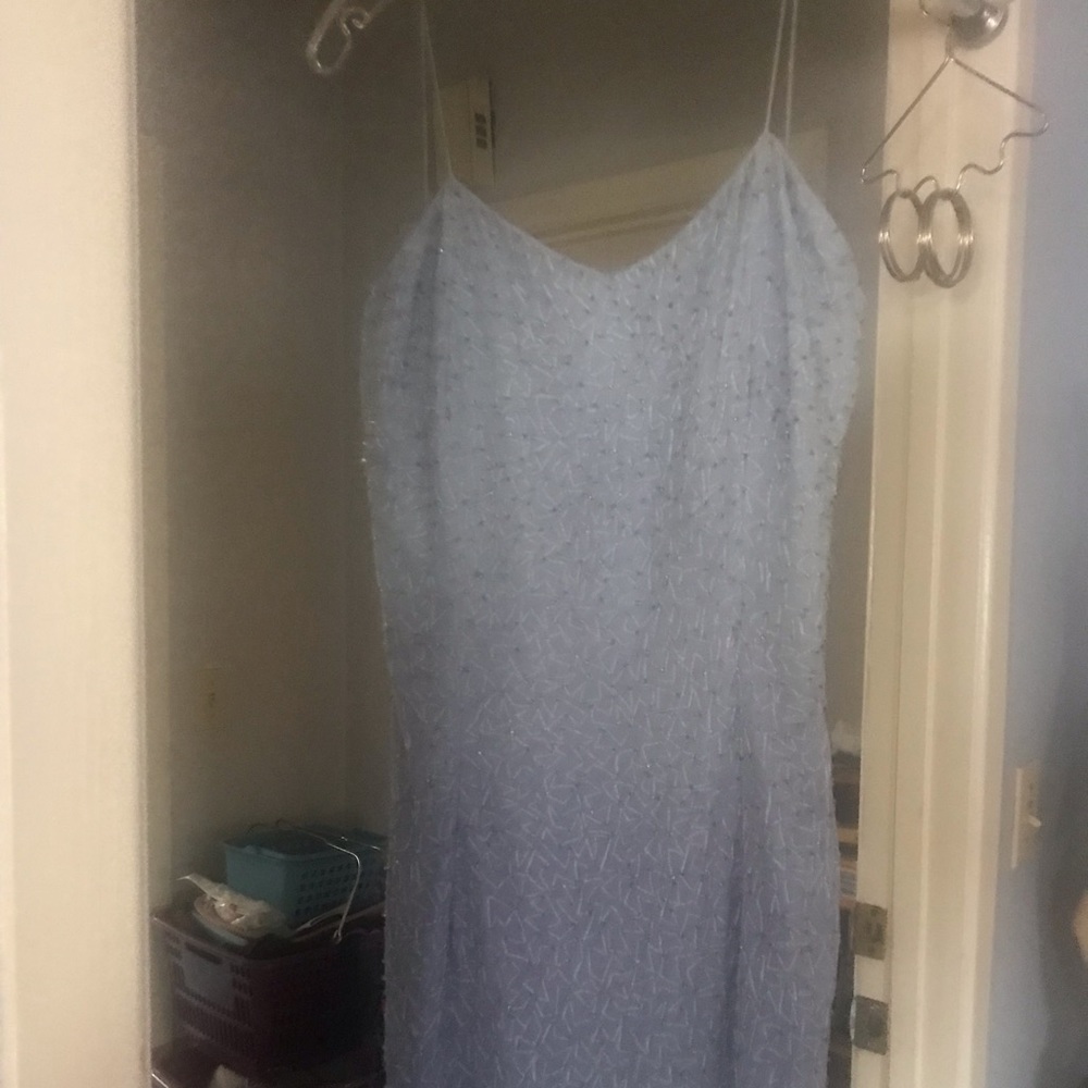 Long lightly beaded dress